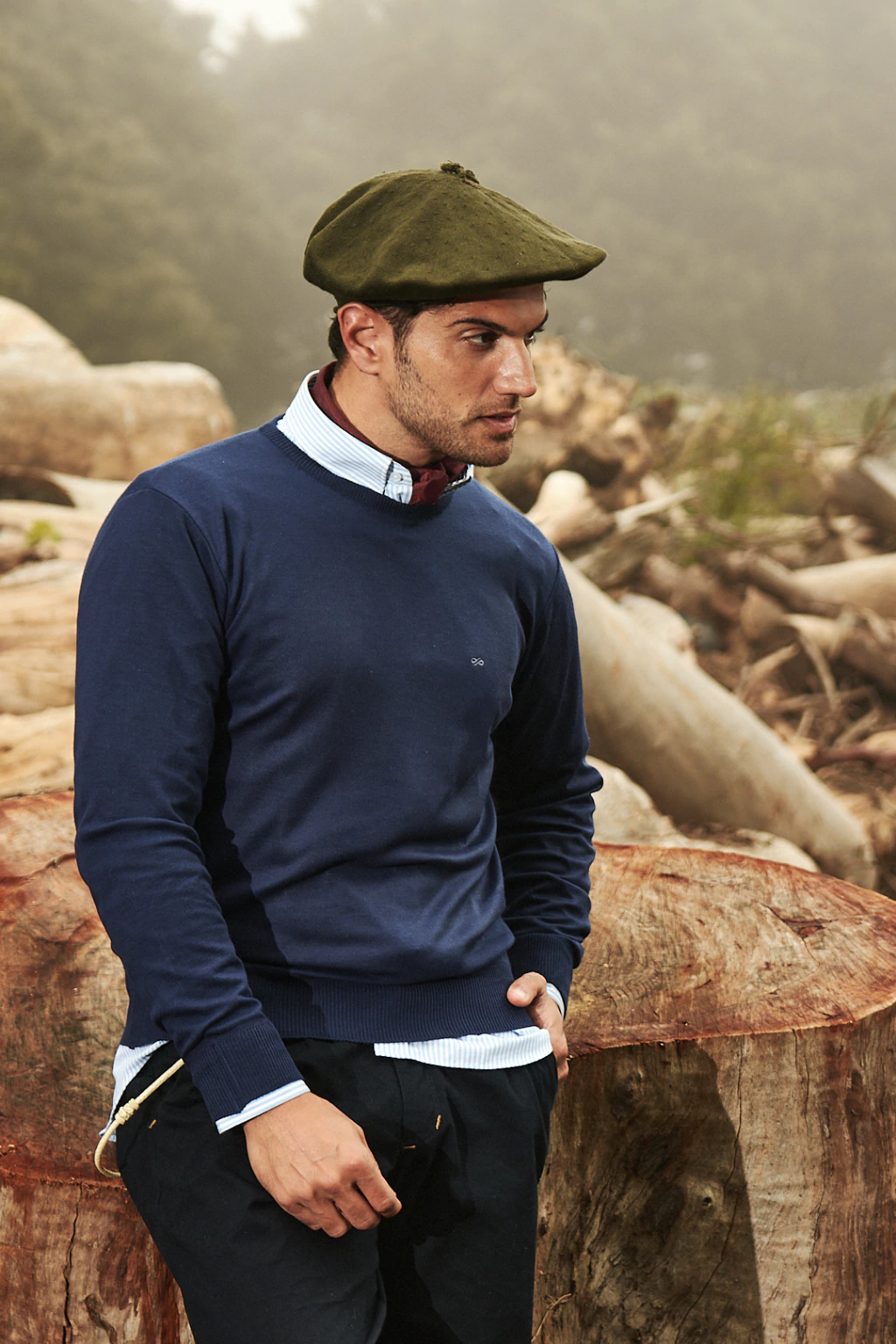 Sweater Escote Redondo con Trama