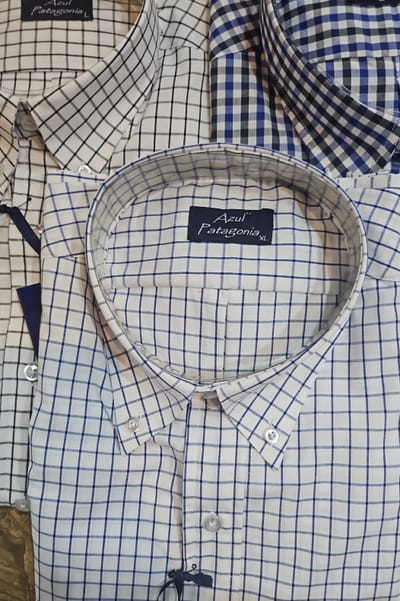 CAMISA CUADROS ALGODON AZ.PAT